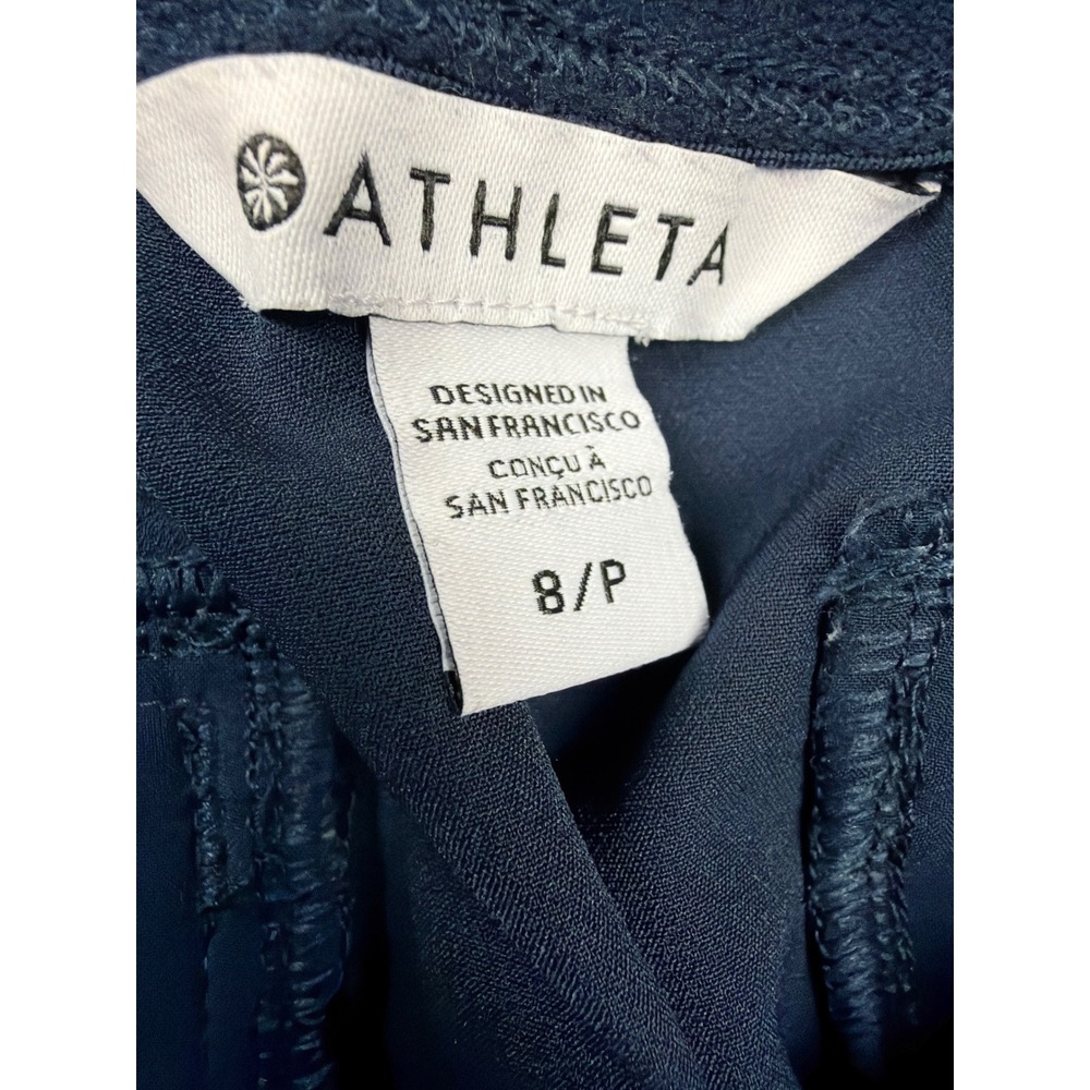 Athleta Endless High Rise Cargo Pants Navy Blue Stretch Travel Utility Women's 8 - Picture 9 of 12